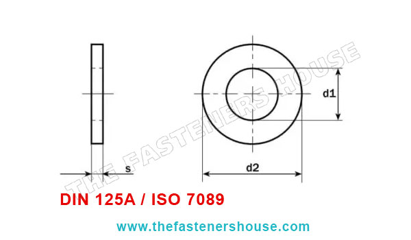 Din 125A Washer / ISO 7089 Washers manufacturers exporters suppliers in india punjab ludhiana